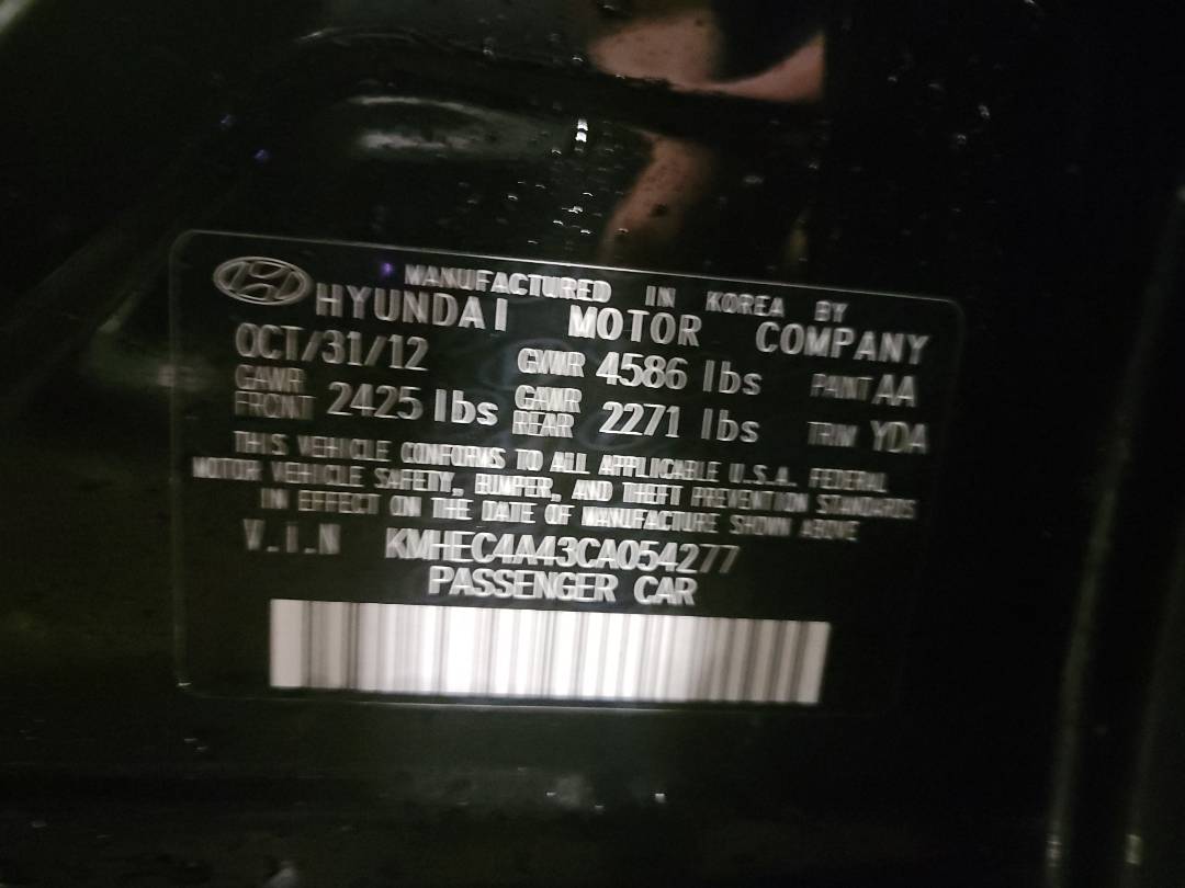2012 HYUNDAI SONATA — 172933 Miles — Lot 37741213 - Marhaba Auctions Used Cars - Image 11