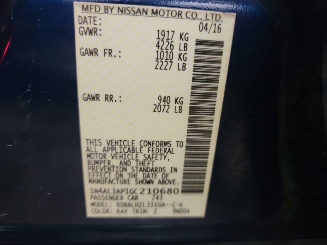 NISSAN ALTIMA 2016 - Marhaba Auction Used Cars - Image 8