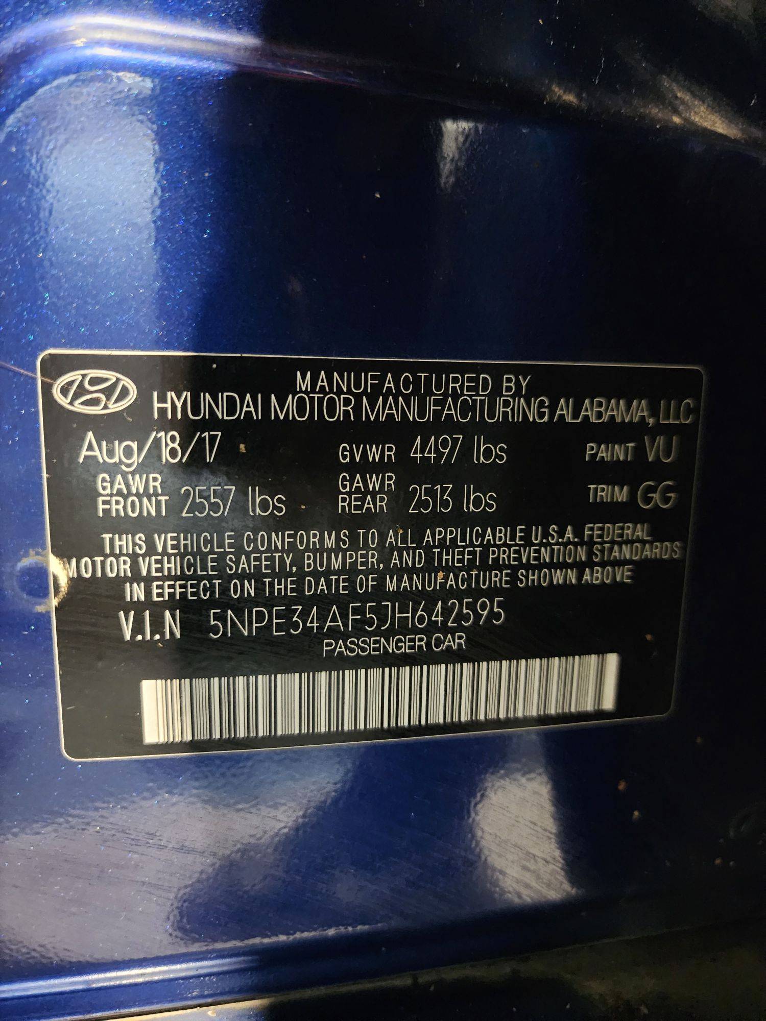 HYUNDAI SONATA 2018 - Marhaba Auction Used Cars - Image 10