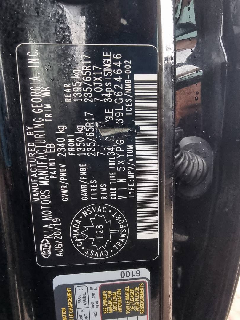2020 KIA SORENTO — 158216 KM — Lot 125487 — Ind. 12 - Marhaba Auctions Used Cars - Image 9
