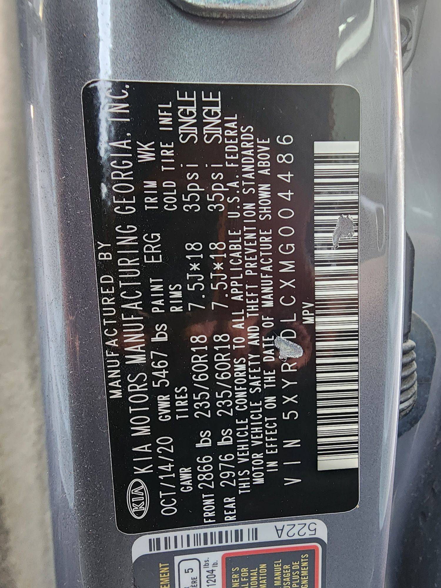 2021 KIA SORENTO — 56258 Miles — Lot MG004486 — Al Quoz - Marhaba Auctions Used Cars - Image 10