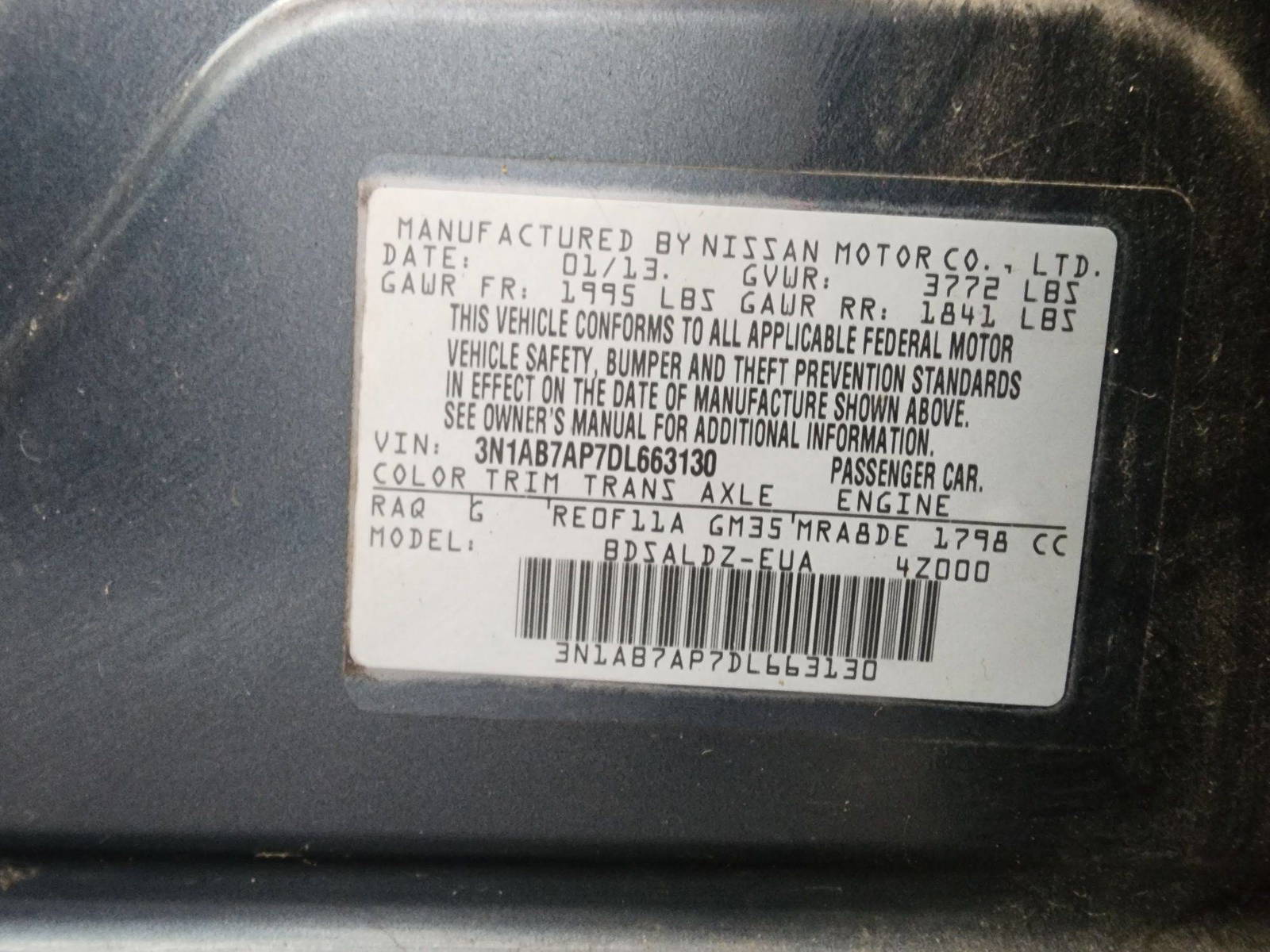 2013 NISSAN SENTRA — 211030 Miles — Lot 40733381 — Al Quoz - Marhaba Auctions Used Cars - Image 10