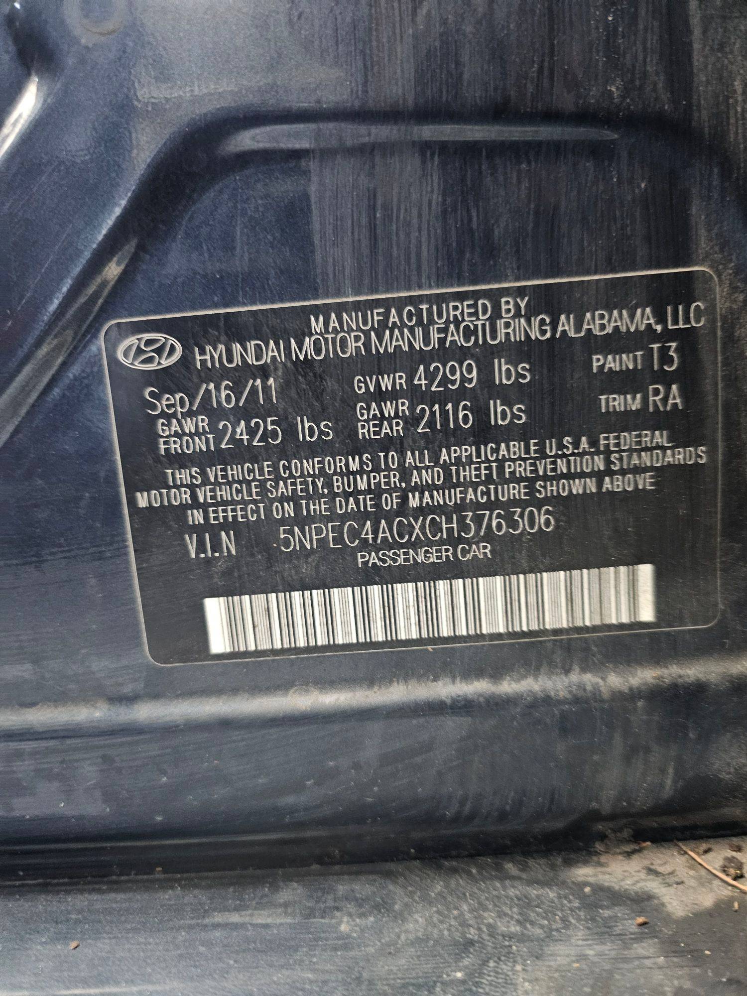 2012 HYUNDAI SONATA — 174212 Miles — Lot 42832381 — Souq - Marhaba Auctions Used Cars - Image 10