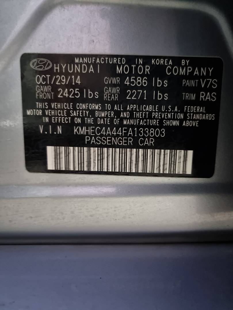 2015 HYUNDAI SONATA — 119752 Miles — Lot 214587 — Ind. 12 - Marhaba Auctions Used Cars - Image 9