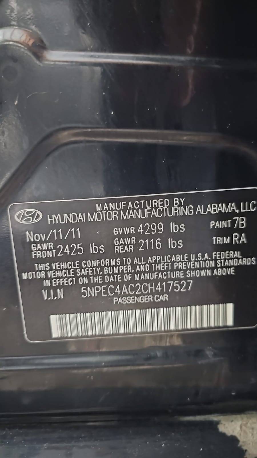 HYUNDAI SONATA 2012 - Marhaba Auction Used Cars - Image 4