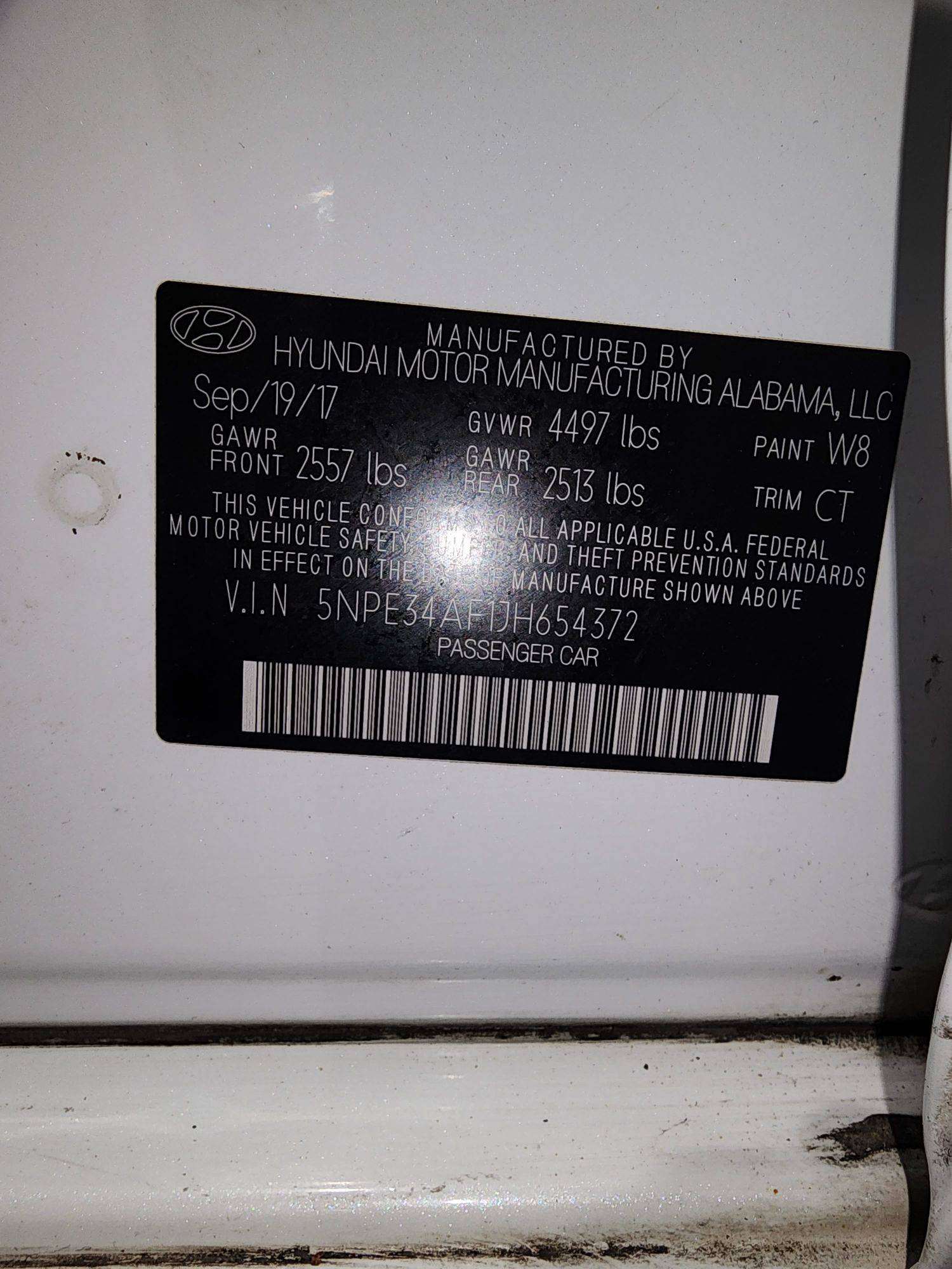 2018 HYUNDAI SONATA — 132643 Miles — Lot H654372 — Main - Marhaba Auctions Used Cars - Image 9
