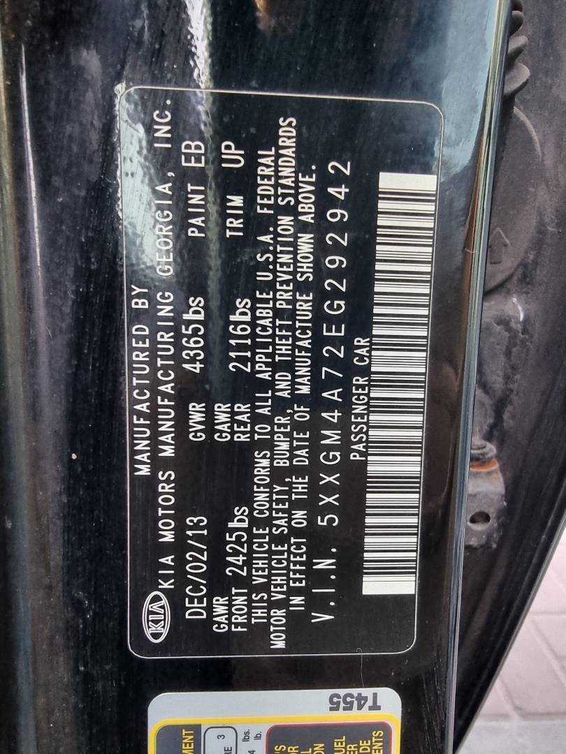 2014 KIA OPTIMA — 144253 Miles — Lot 125487 — Ind. 12 - Marhaba Auctions Used Cars - Image 8