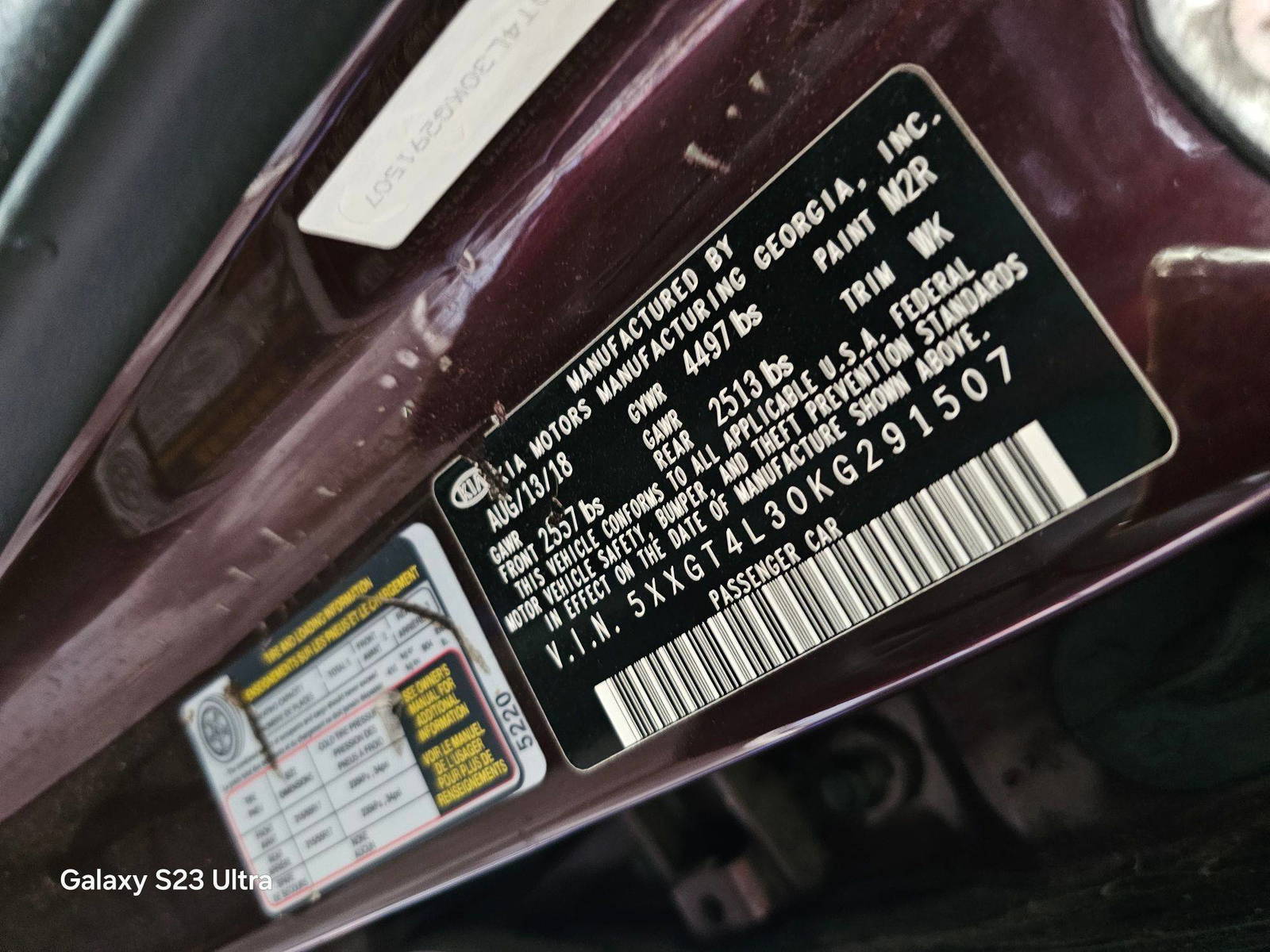 KIA OPTIMA 2019 - Marhaba Auction Used Cars - Image 10