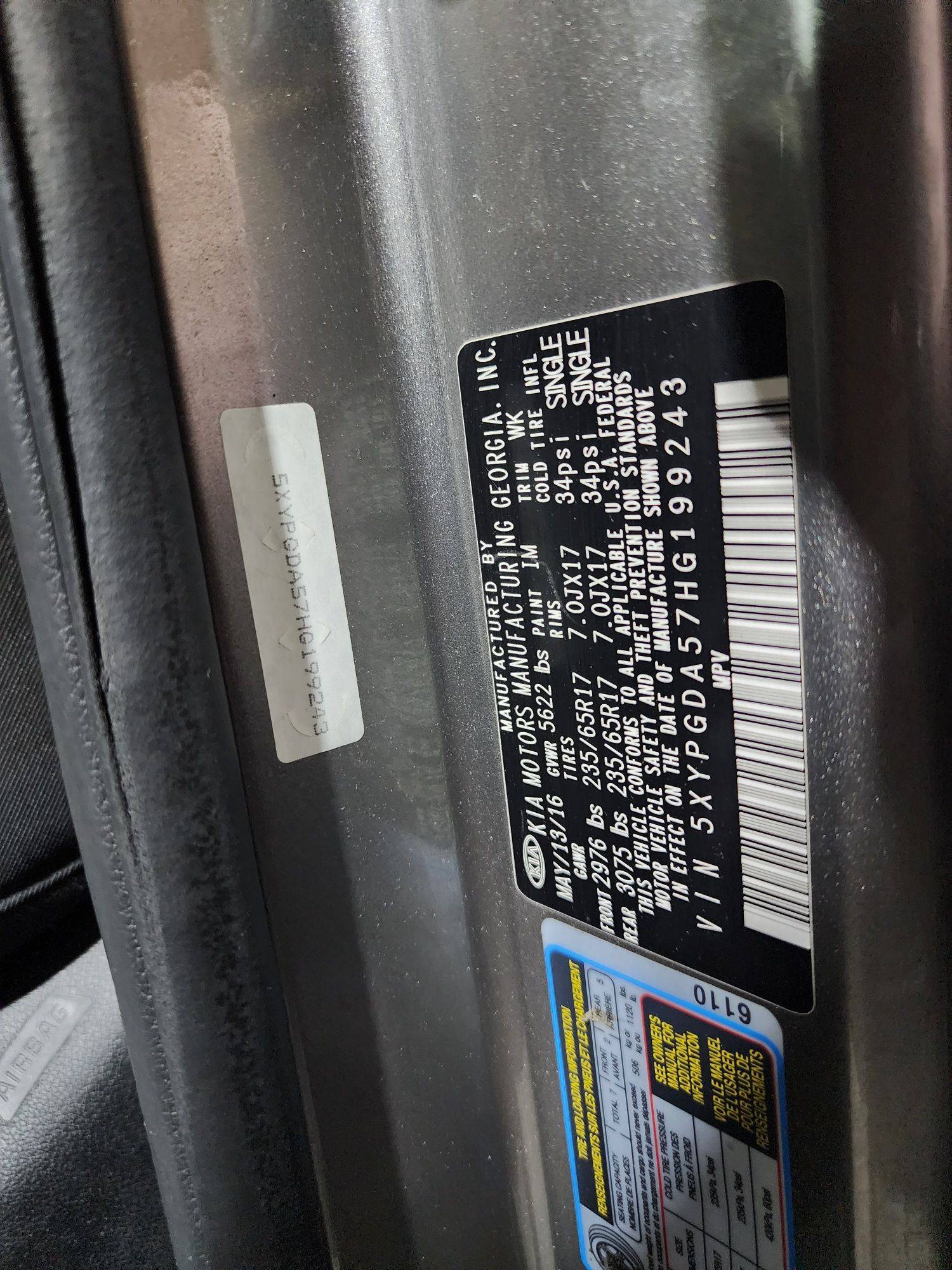 KIA SORENTO 2017 - Marhaba Auction Used Cars - Image 10