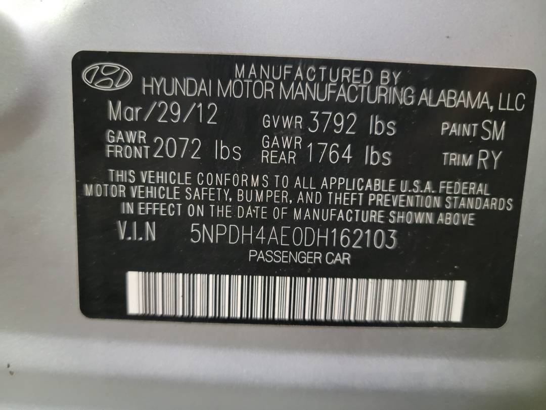 2013 HYUNDAI ELANTRA — 220695 Miles — Lot 38779502 — Main - Marhaba Auctions Used Cars - Image 10