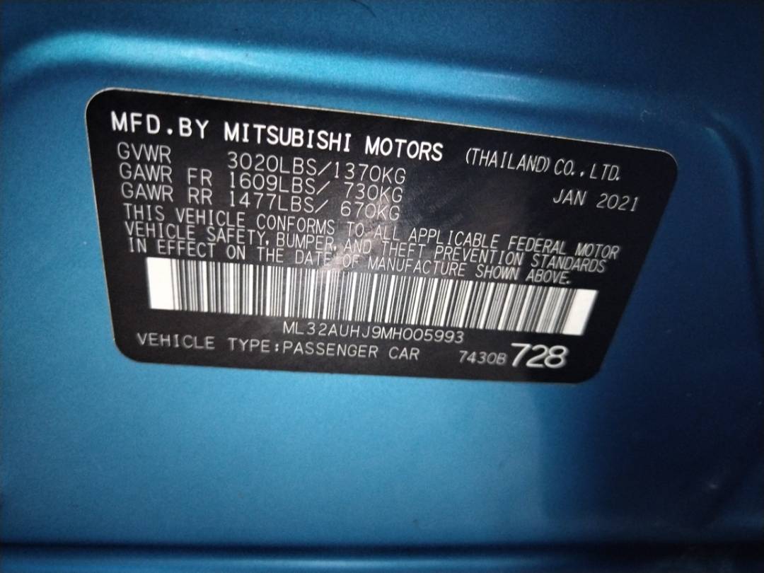 2021 MITSUBISHI MIRAGE — 27065 Miles — Lot 57008002 - Marhaba Auctions Used Cars - Image 11