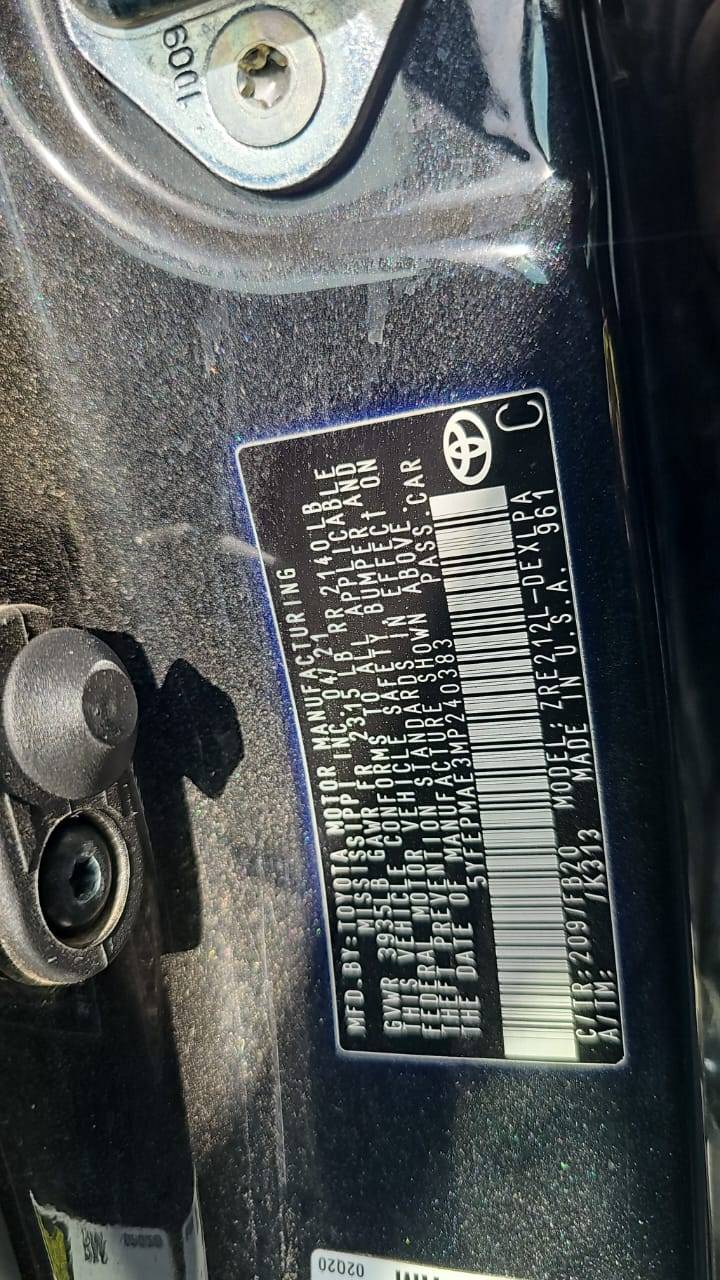 TOYOTA COROLLA 2021 - Marhaba Auction Used Cars - Image 3