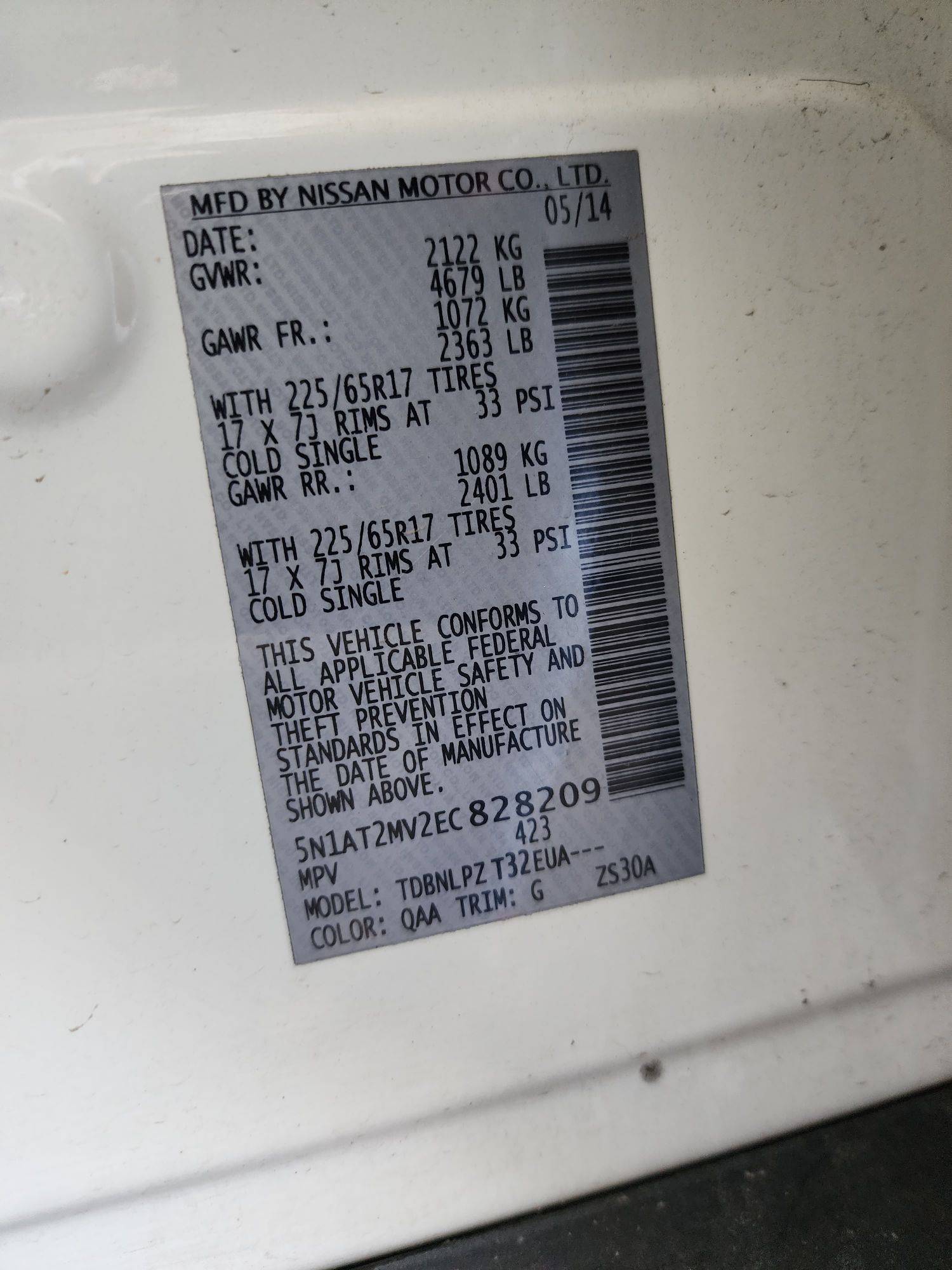 2014 NISSAN ROGUE — 147422 Miles — Lot 28209 — Souq - Marhaba Auctions Used Cars - Image 9