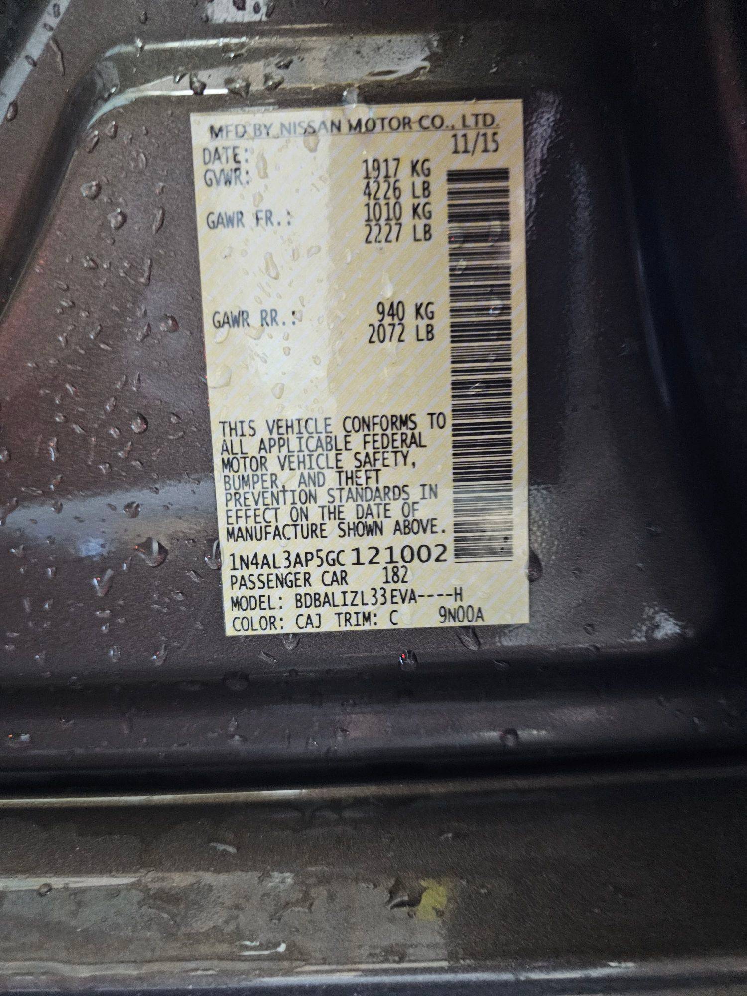 NISSAN ALTIMA 2016 - Marhaba Auction Used Cars - Image 9