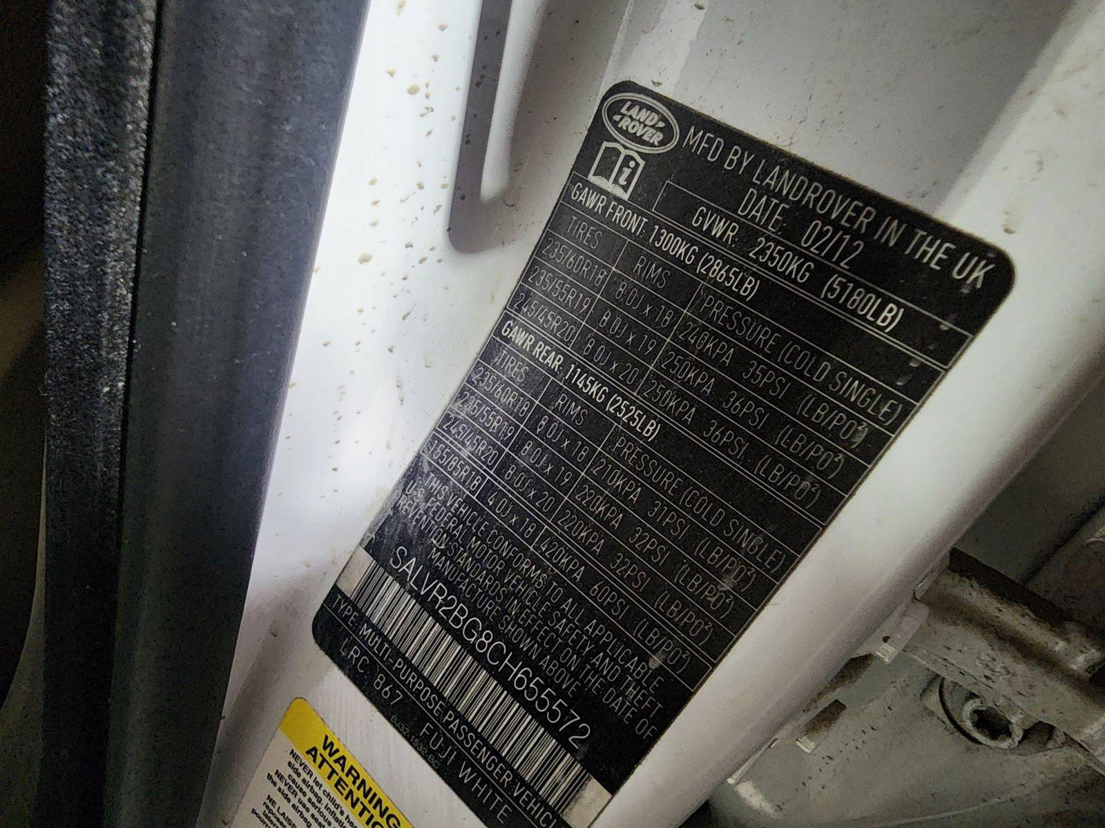 LAND ROVER RANGE ROVER EVOQUE PURE 2012 - Marhaba Auction Used Cars - Image 10