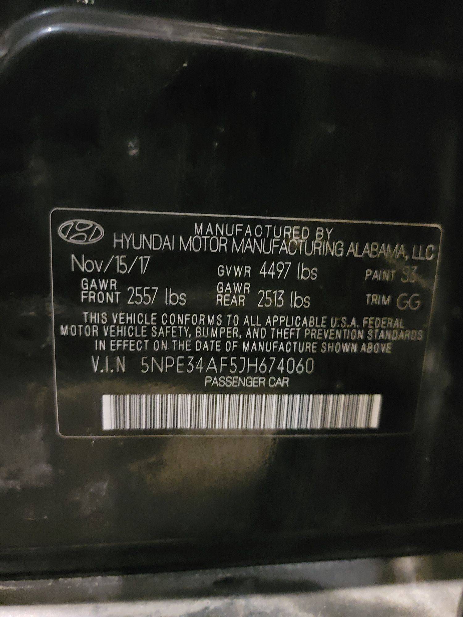 HYUNDAI SONATA 2018 - Marhaba Auction Used Cars - Image 8