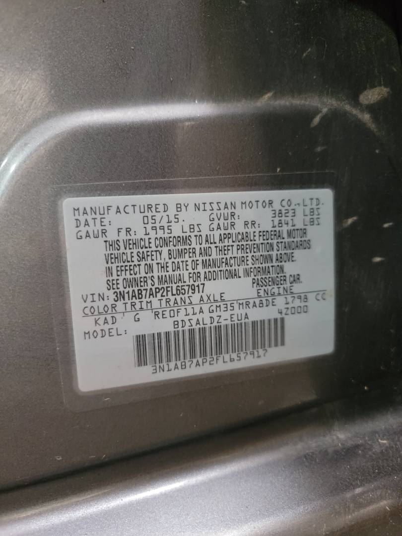 2015 NISSAN SENTRA — 180450 Miles — Lot 41368934 - Marhaba Auctions Used Cars - Image 8
