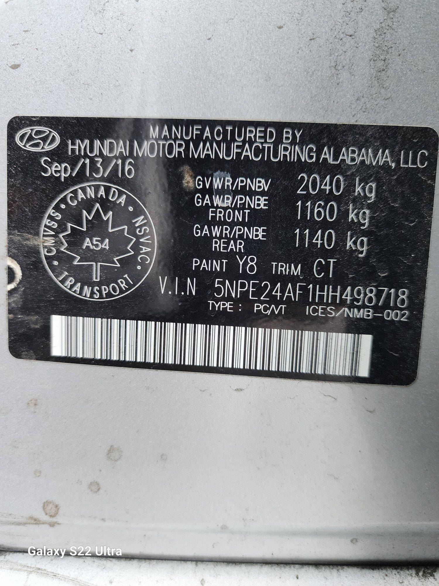 2017 HYUNDAI SONATA — 195608 KM — Lot H498718 - Marhaba Auctions Used Cars - Image 8