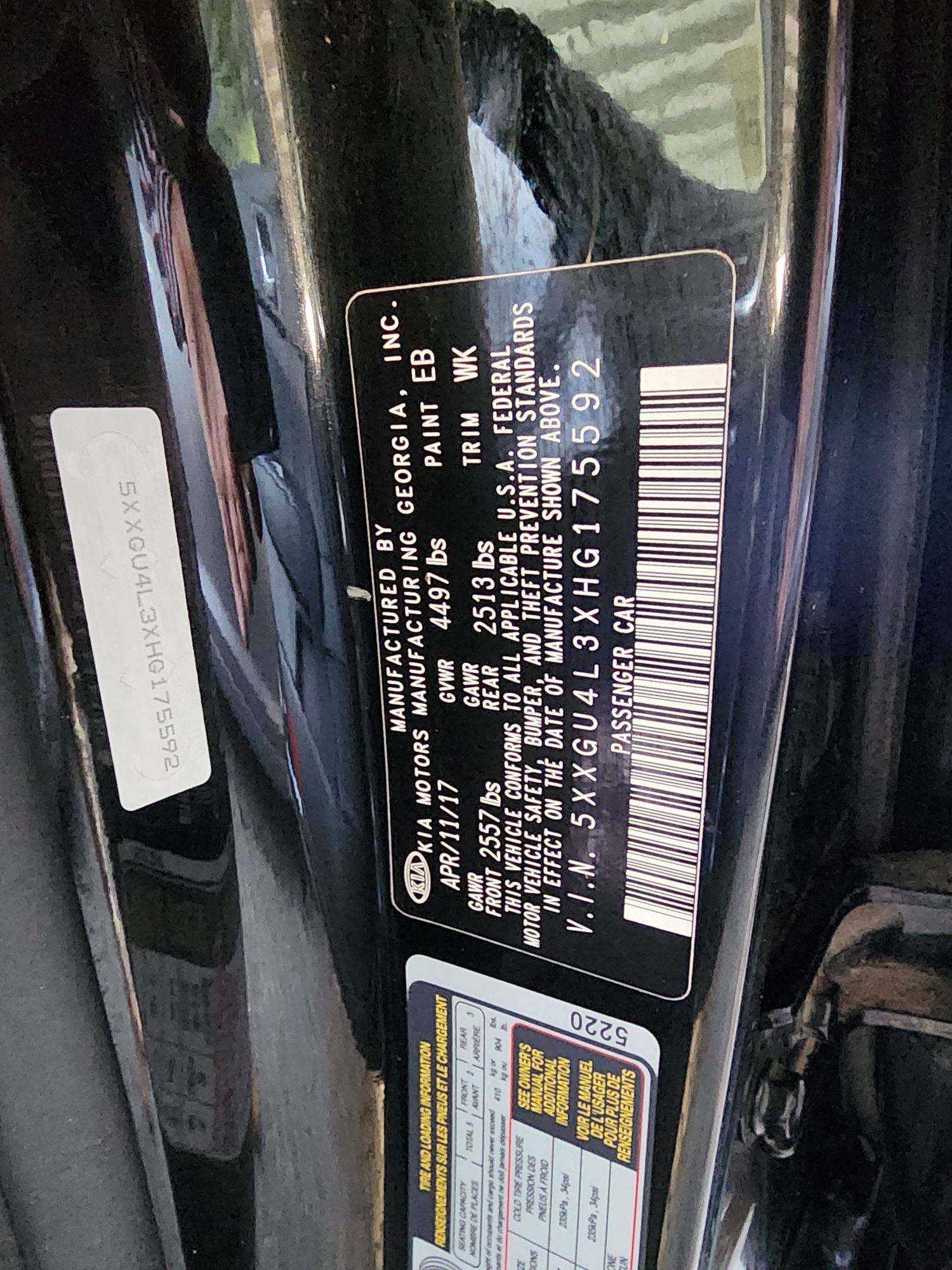 2017 KIA OPTIMA — 83619 Miles — Lot 75592 — Souq - Marhaba Auctions Used Cars - Image 10