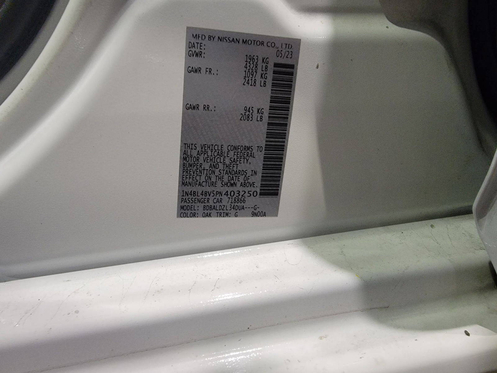 NISSAN ALTIMA 2023 - Marhaba Auction Used Cars - Image 9