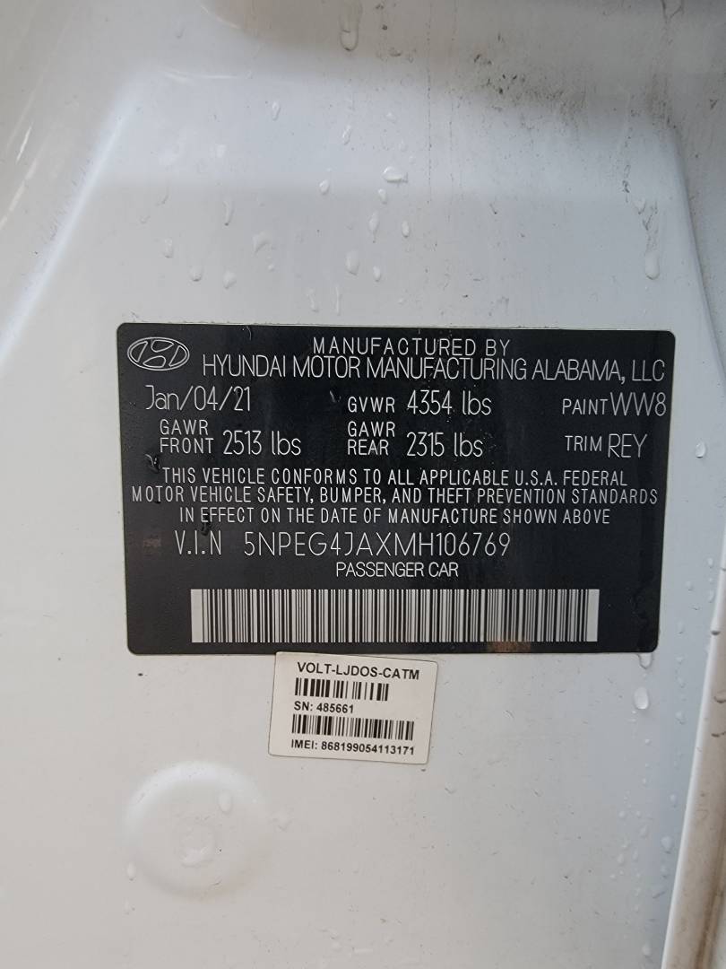 2021 HYUNDAI SONATA — 70588 Miles — Lot H106769 — Main - Marhaba Auctions Used Cars - Image 10