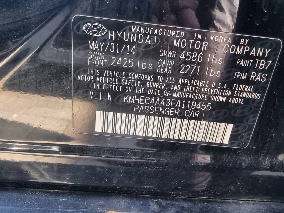 HYUNDAI SONATA 2015 - Marhaba Auction Used Cars - Image 8