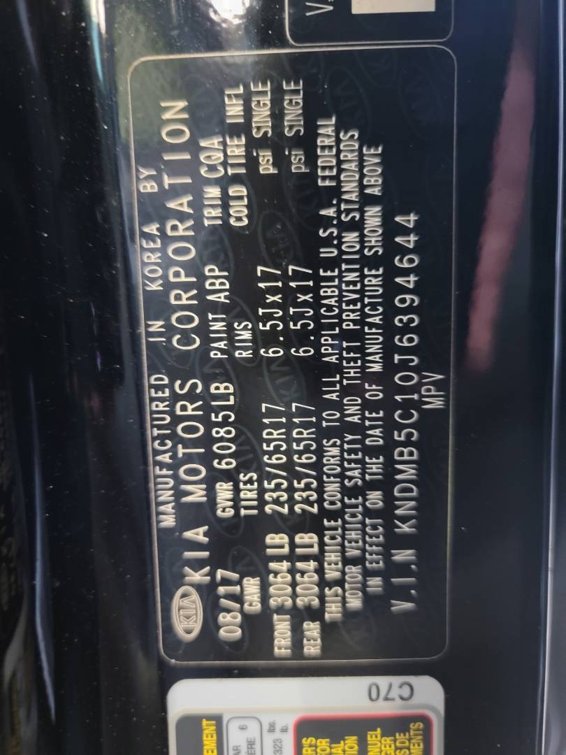 2018 KIA SEDONA — 84873 Miles — Lot 43390264 — Main - Marhaba Auctions Used Cars - Image 8