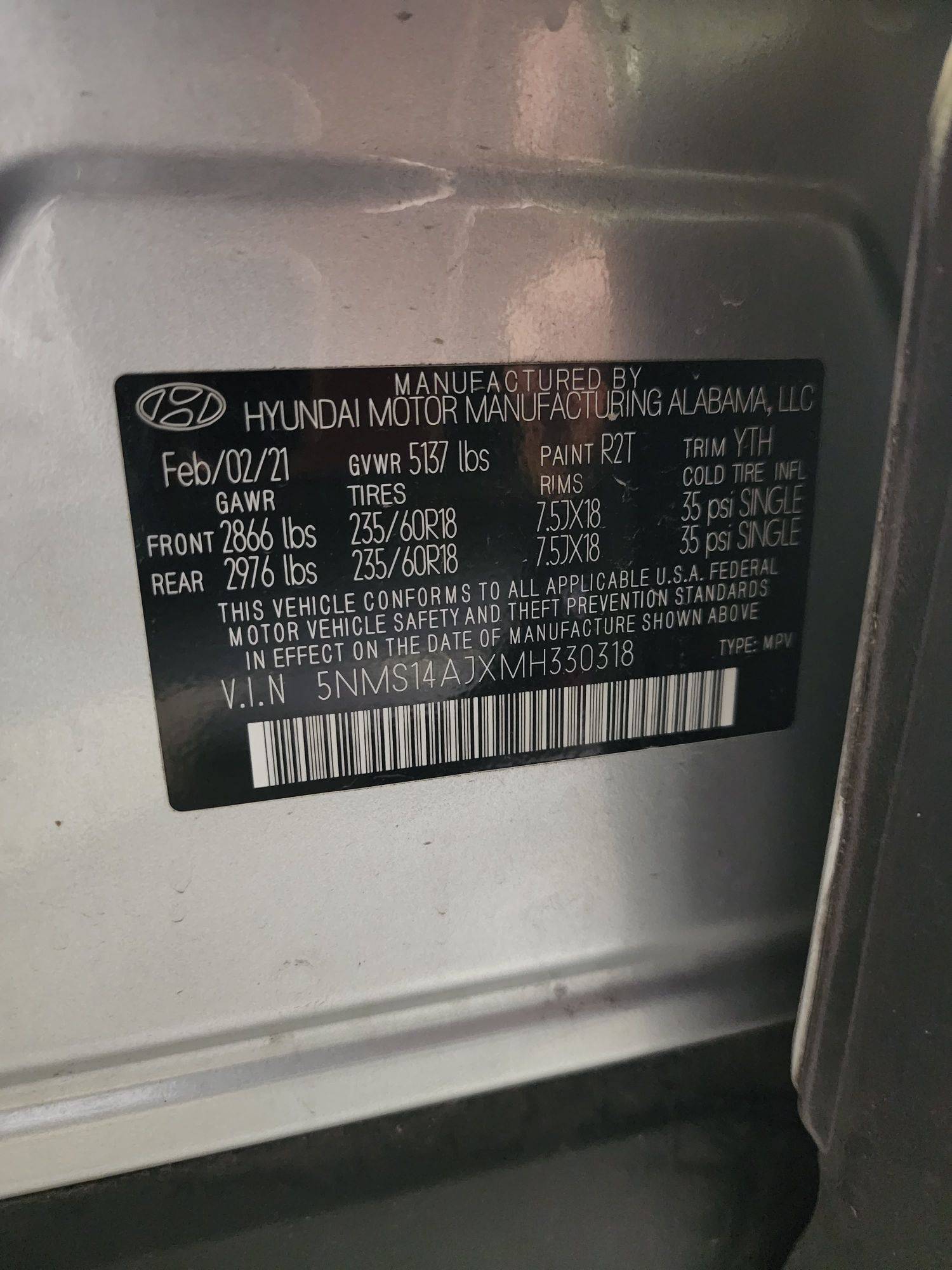 HYUNDAI SANTA FE 2021 - Marhaba Auction Used Cars - Image 9