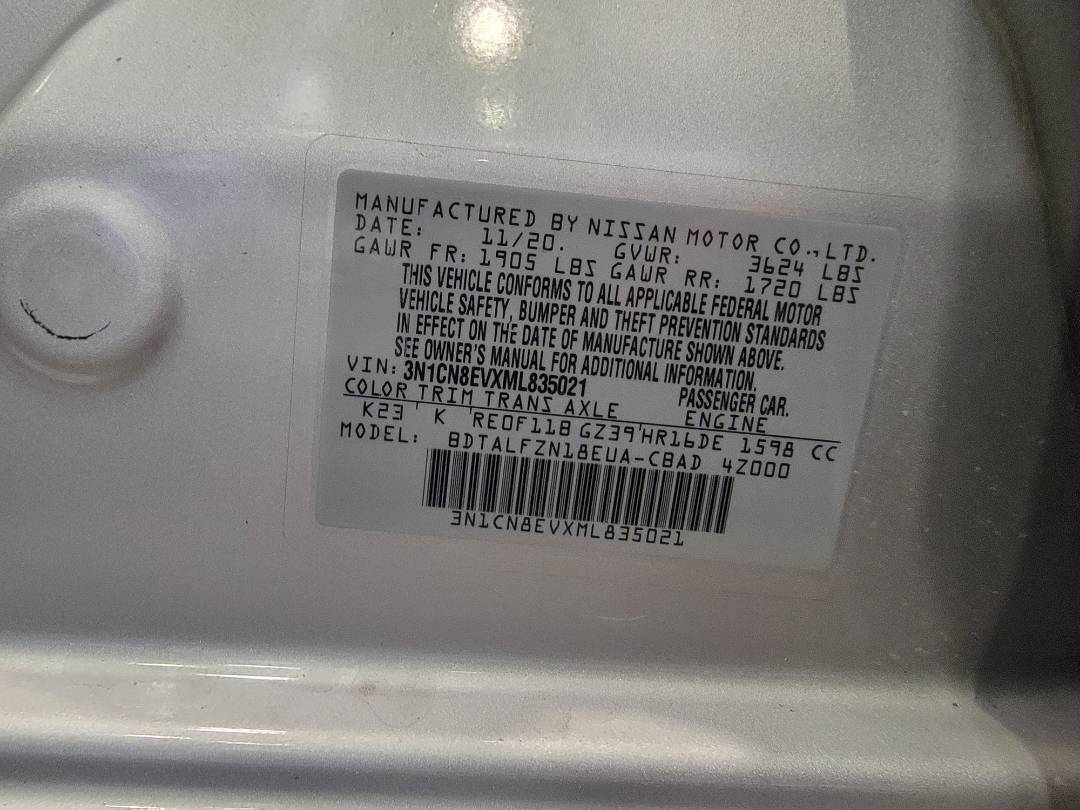 2021 NISSAN VERSA — 63697 Miles — Lot XML835 — Main - Marhaba Auctions Used Cars - Image 8