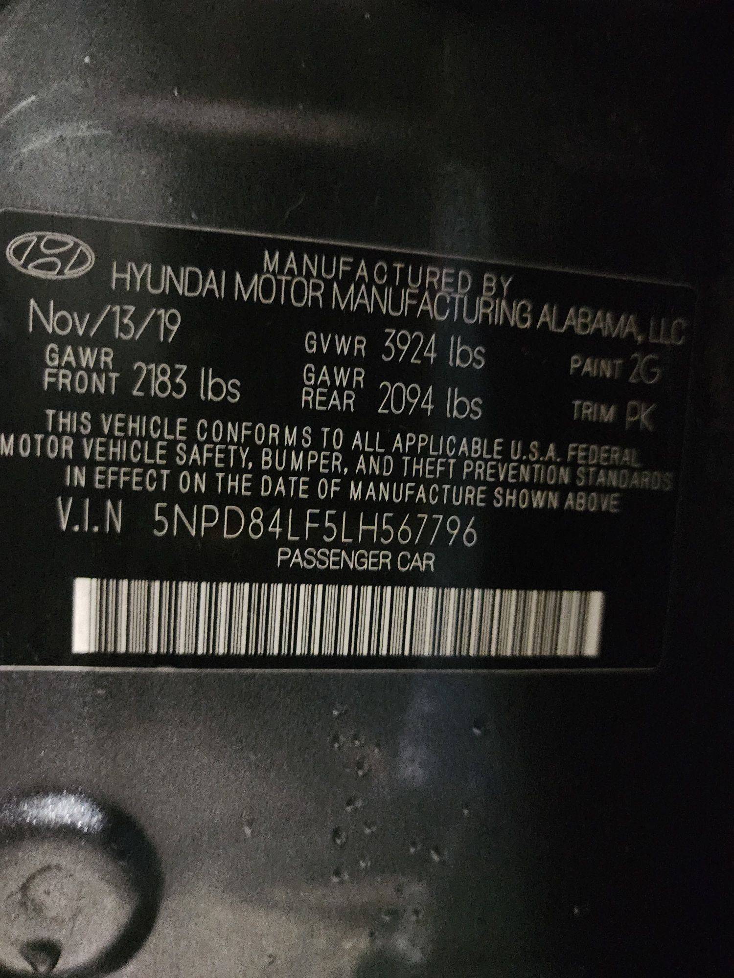 2020 HYUNDAI ELANTRA — 84492 Miles — Lot 63220083 - Marhaba Auctions Used Cars - Image 3