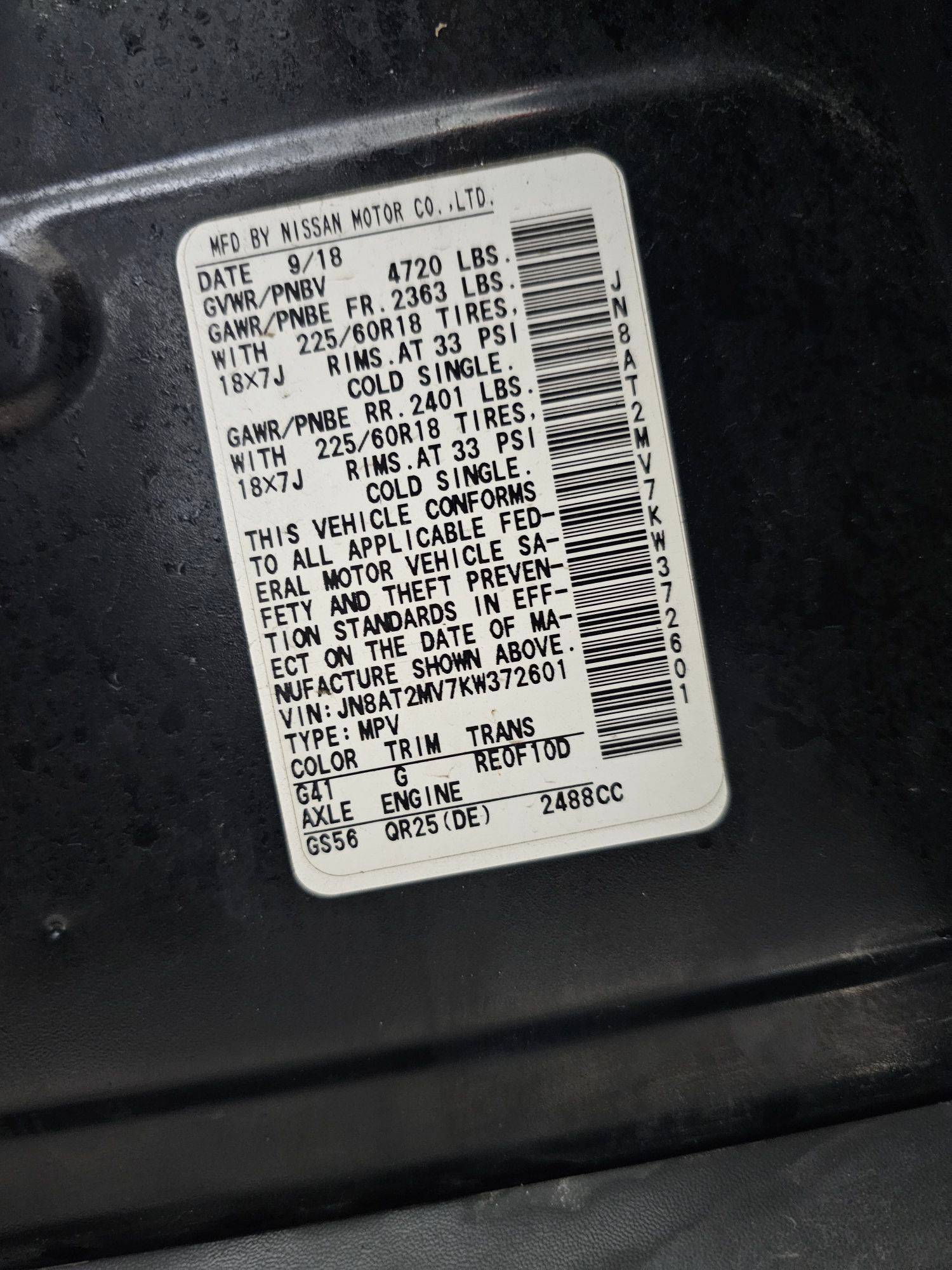 NISSAN ROGUE 2019 - Marhaba Auction Used Cars - Image 10