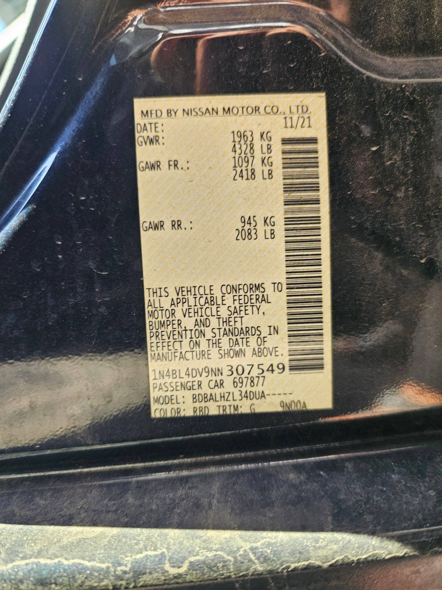 2022 NISSAN ALTIMA — 73985 Miles — Lot 85377335 — Main - Marhaba Auctions Used Cars - Image 8