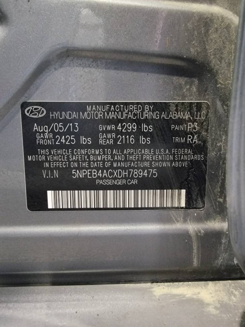 2013 HYUNDAI SONATA — 152728 Miles — Lot 789475 — Main - Marhaba Auctions Used Cars - Image 10