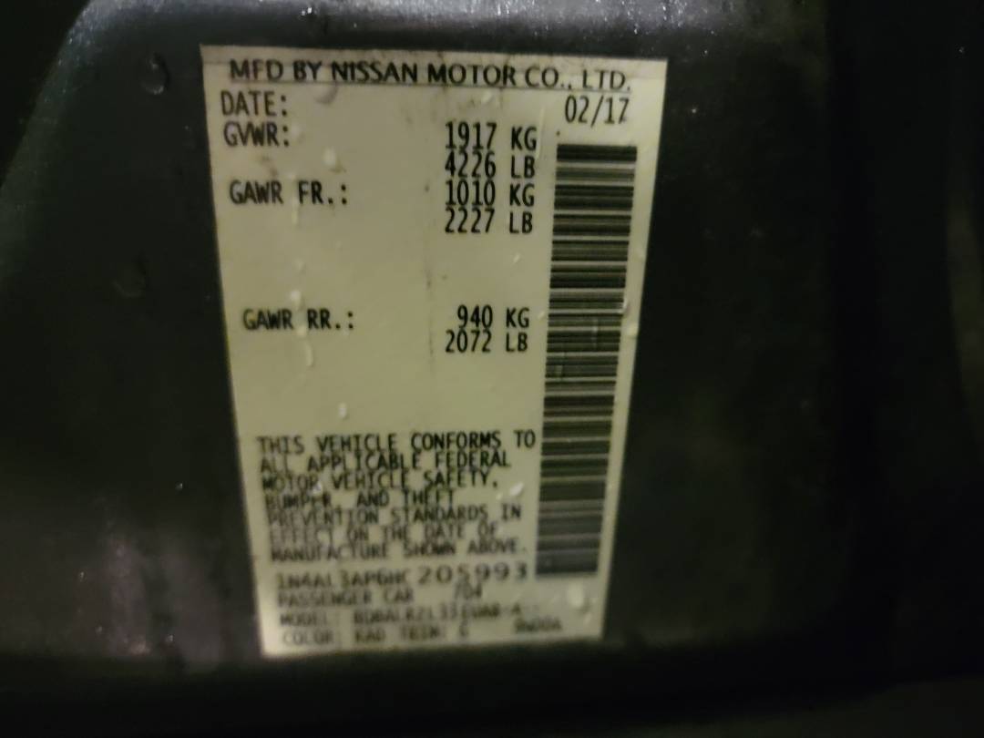 2017 NISSAN ALTIMA — 164560 Miles — Lot 37706732 - Marhaba Auctions Used Cars - Image 8