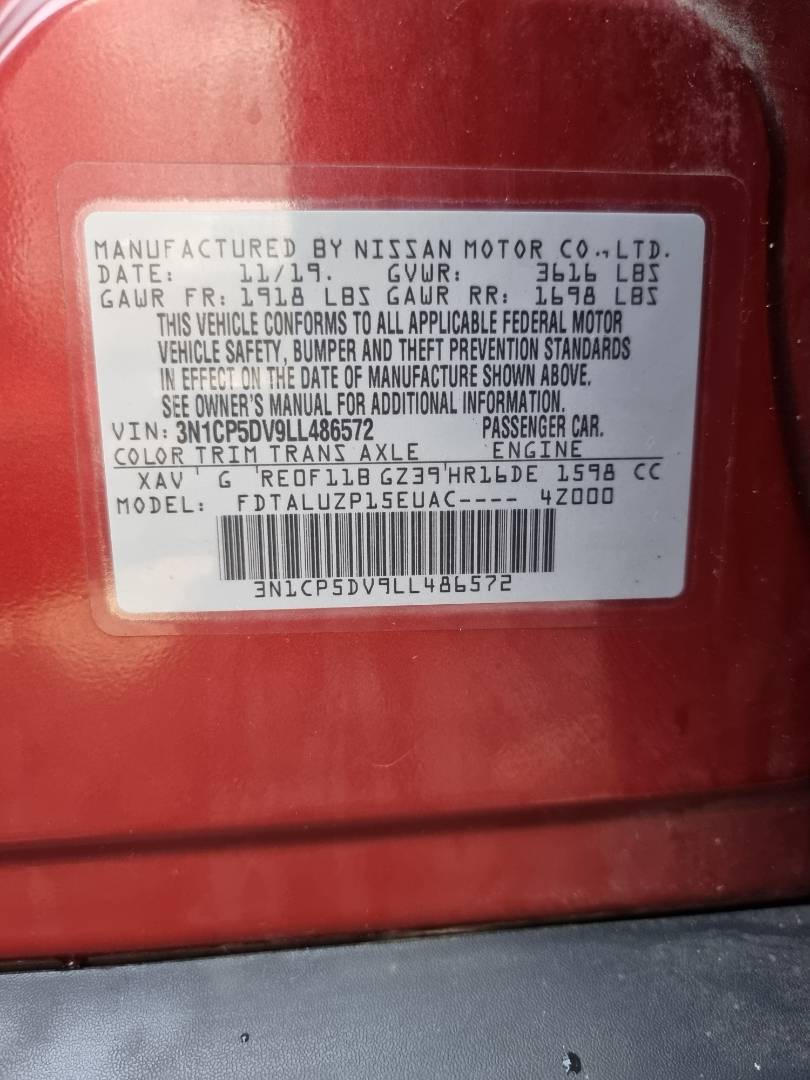 2020 NISSAN KICKS — 142440 Miles — Lot L486572 — Ind. 12 - Marhaba Auctions Used Cars - Image 16