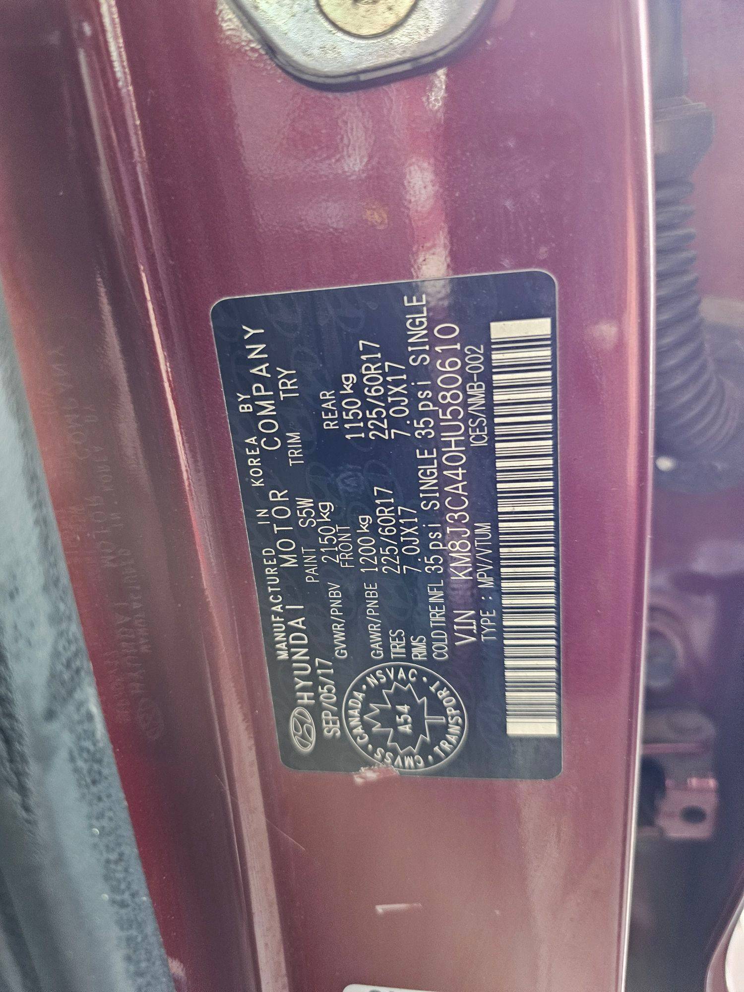 HYUNDAI TUCSON 2017 - Marhaba Auction Used Cars - Image 10