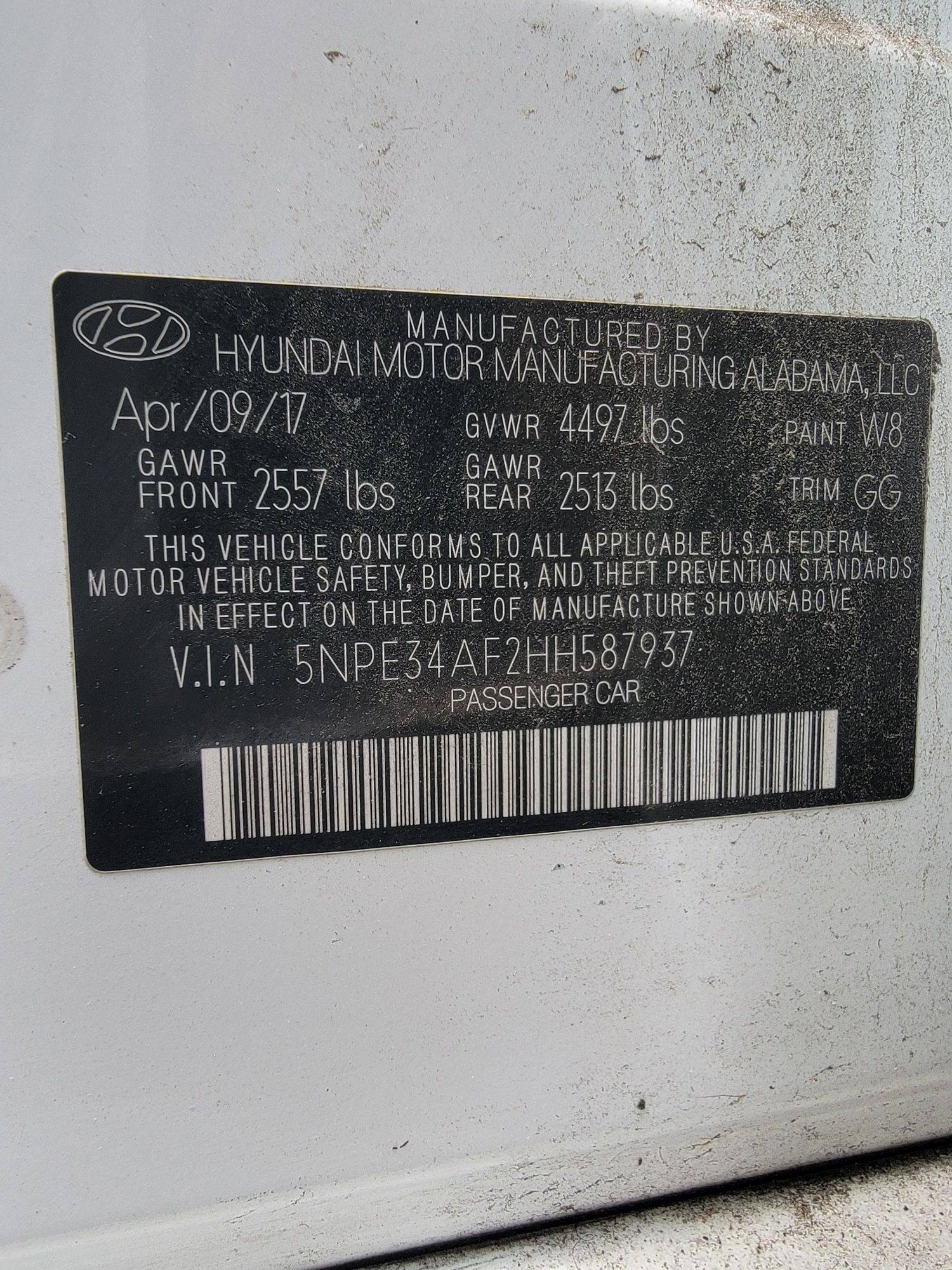 HYUNDAI SONATA 2017 - Marhaba Auction Used Cars - Image 12