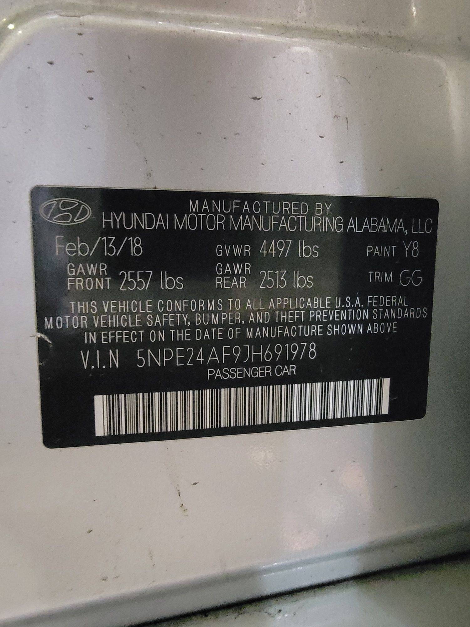 HYUNDAI SONATA 2018 - Marhaba Auction Used Cars - Image 10