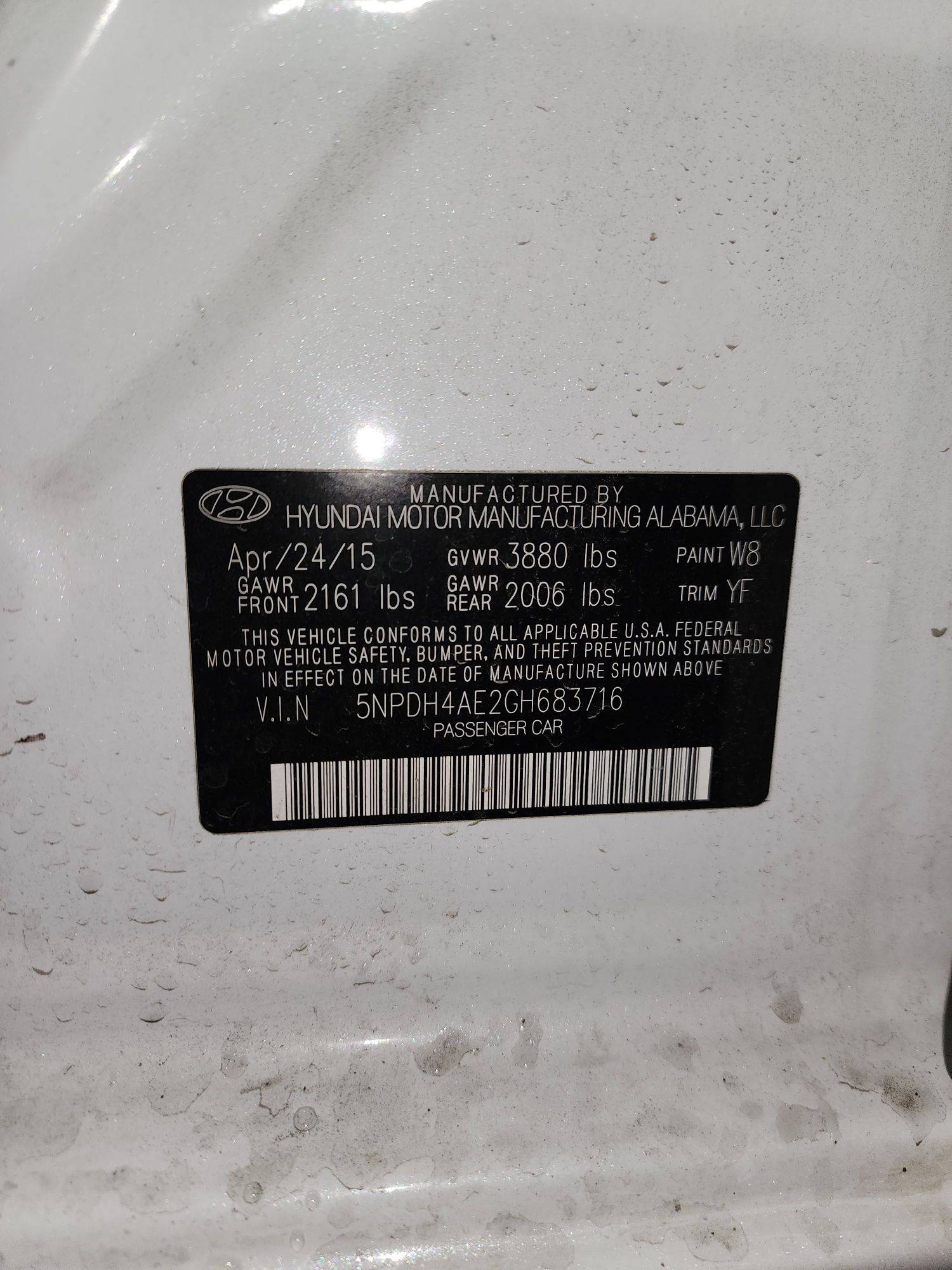 2016 HYUNDAI ELANTRA — 186838 Miles — Lot 83716 — Souq - Marhaba Auctions Used Cars - Image 12
