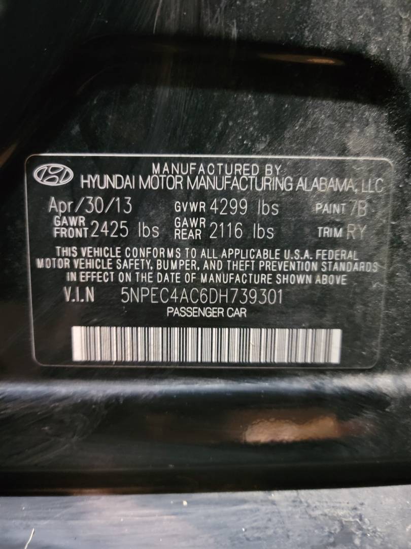 2013 HYUNDAI SONATA — 147836 Miles — Lot 39745084 — Main - Marhaba Auctions Used Cars - Image 10
