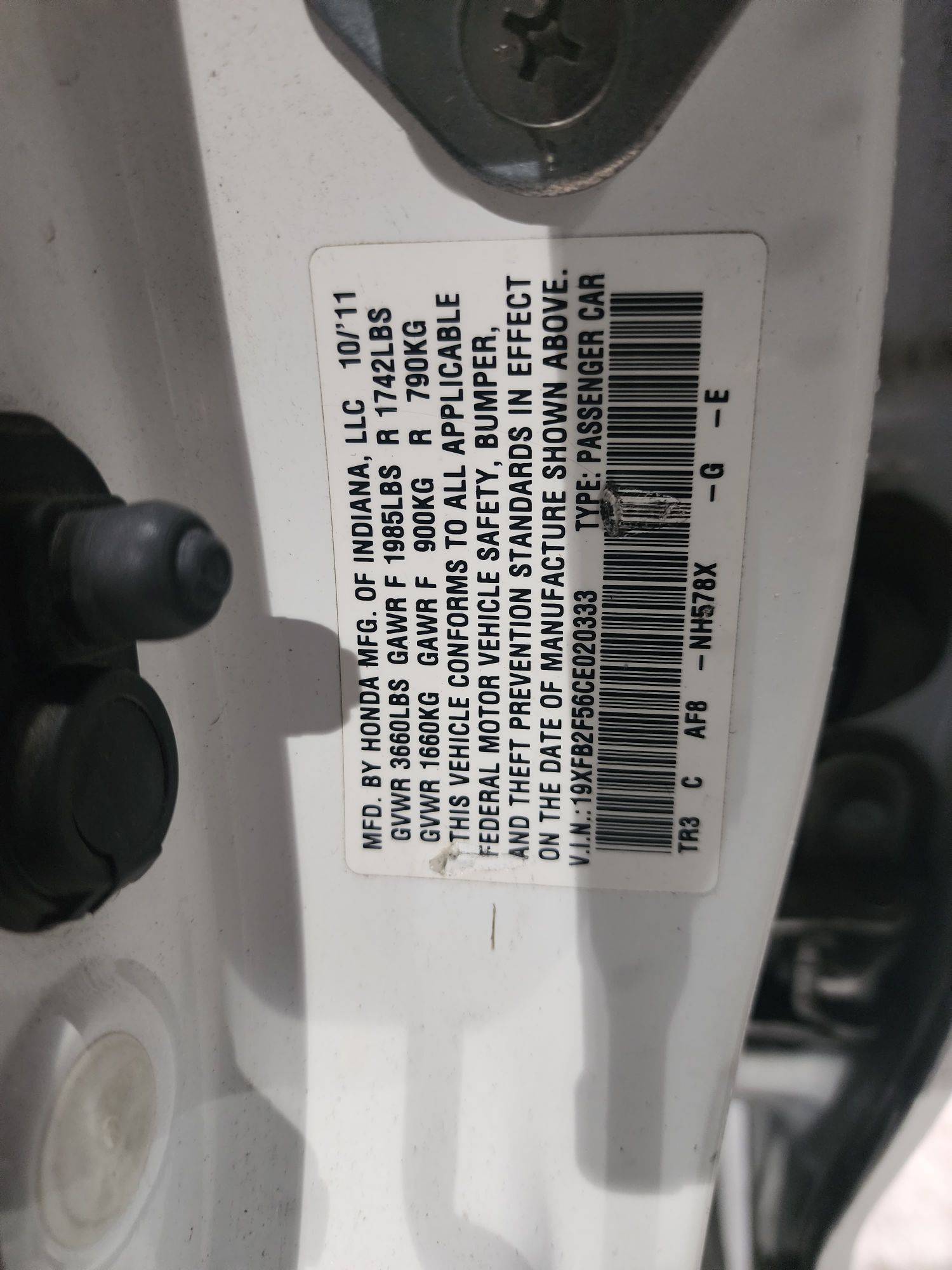 2012 HONDA CIVIC — 250350 Miles — Lot 72771133 - Marhaba Auctions Used Cars - Image 10