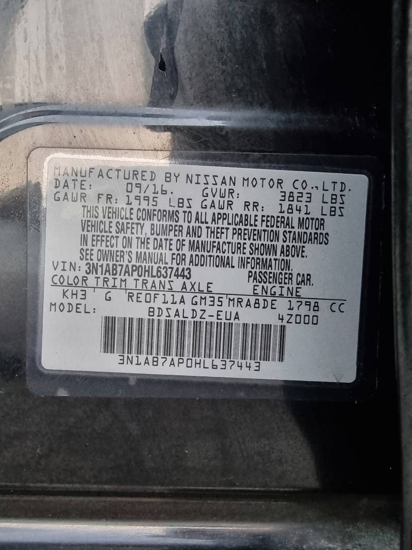 2017 NISSAN SENTRA — 120731 Miles — Lot L637443 — Souq - Marhaba Auctions Used Cars - Image 9