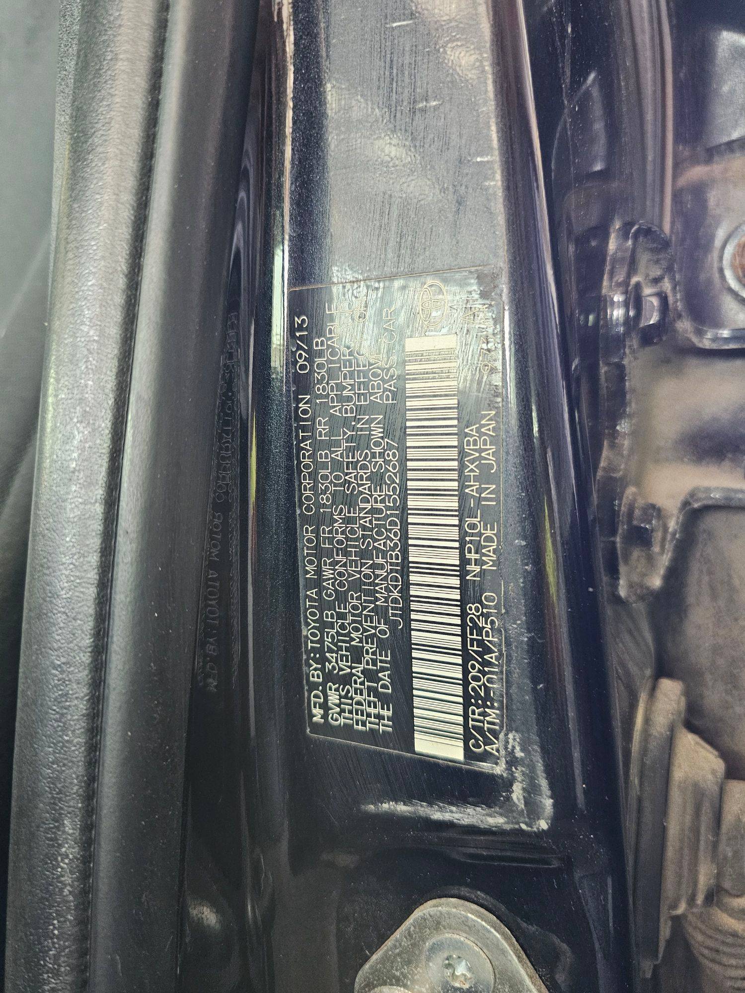 2013 TOYOTA PRIUS C — 157490 Miles — Lot 1552687 — Souq - Marhaba Auctions Used Cars - Image 9