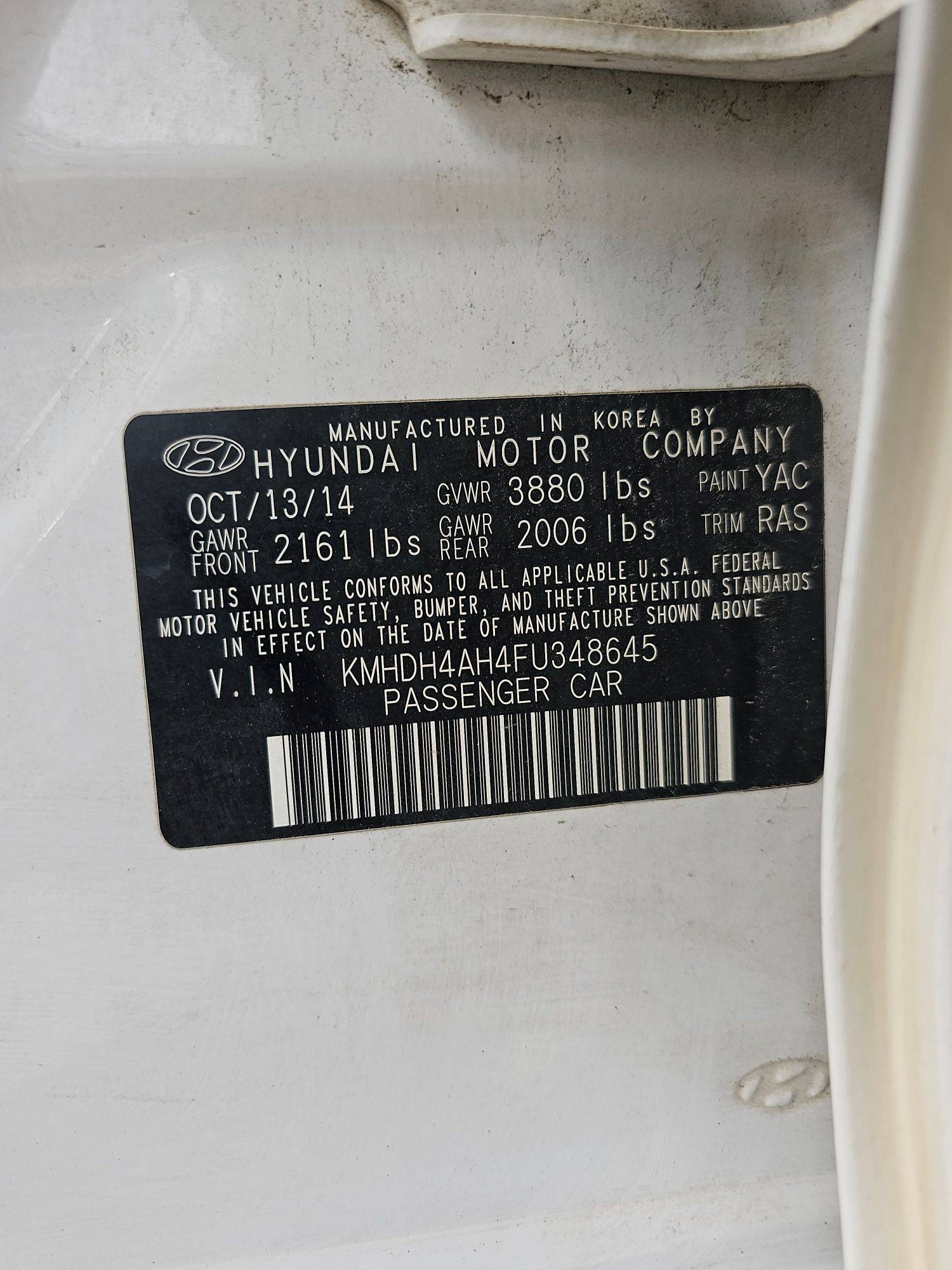 2015 HYUNDAI ELANTRA — 177457 Miles — Lot 3088483 — Souq - Marhaba Auctions Used Cars - Image 10