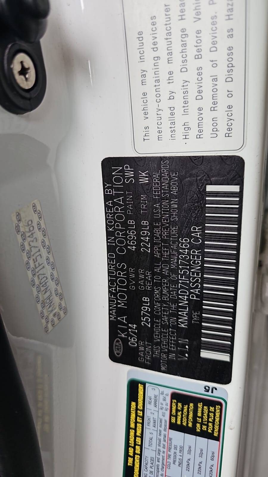 KIA CADENZA 2015 - Marhaba Auction Used Cars - Image 6