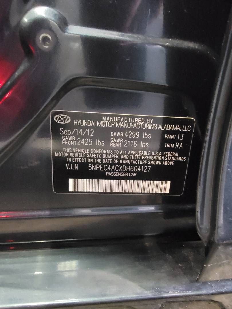 2013 HYUNDAI SONATA — 231885 Miles — Lot 604127 — Main - Marhaba Auctions Used Cars - Image 10