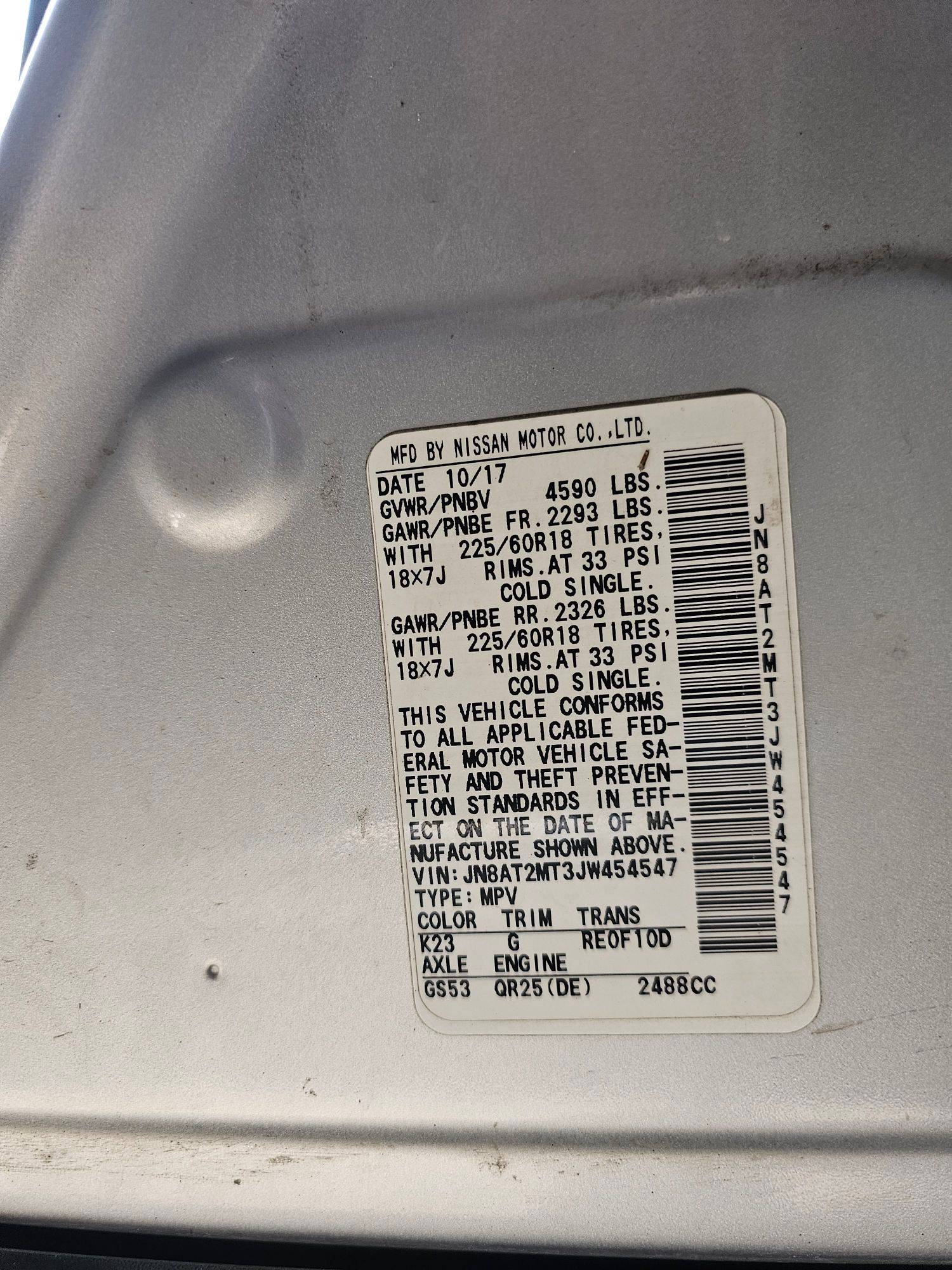 NISSAN ROGUE 2018 - Marhaba Auction Used Cars - Image 10