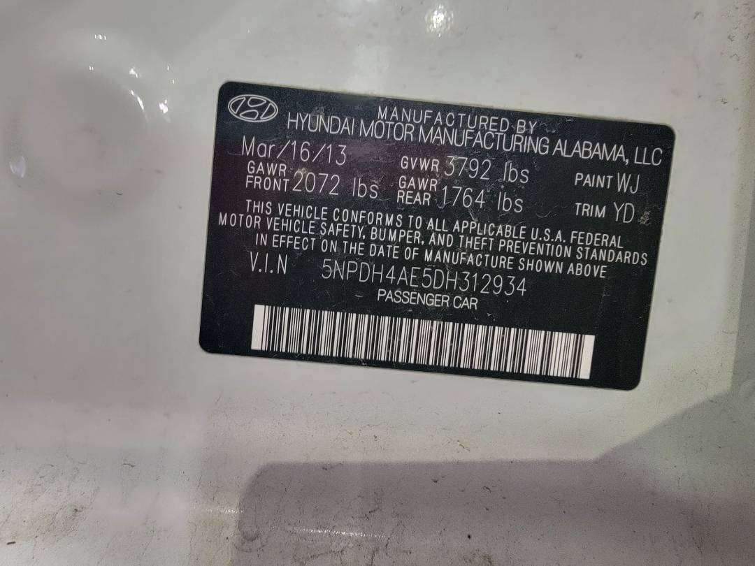 2013 HYUNDAI ELANTRA — 176357 Miles — Lot 41183694 — Main - Marhaba Auctions Used Cars - Image 9