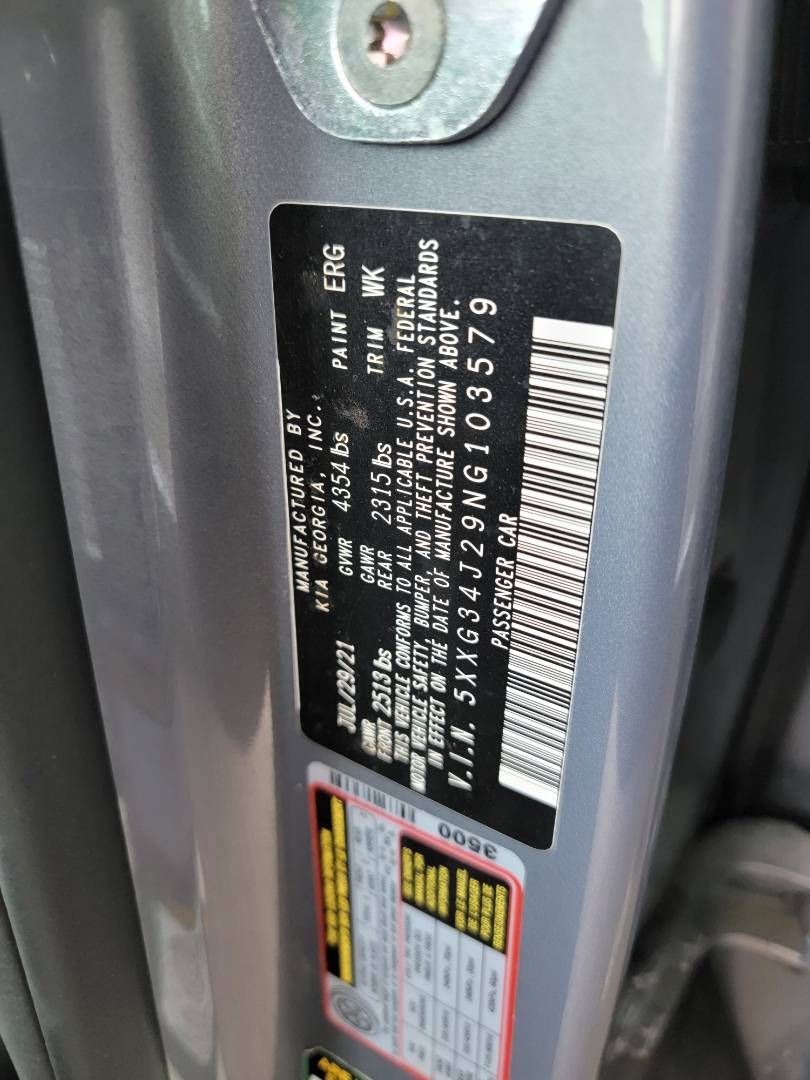 2022 KIA K5 — 39109 Miles — Lot NG103579 — Main - Marhaba Auctions Used Cars - Image 10