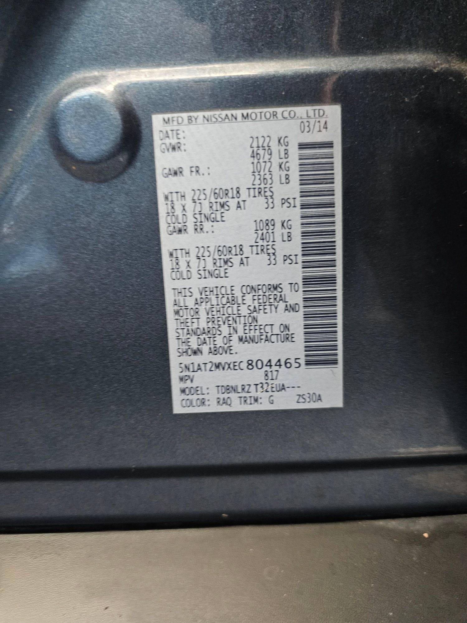 2014 NISSAN ROGUE — 293045 Miles — Lot C804465 — Souq - Marhaba Auctions Used Cars - Image 9